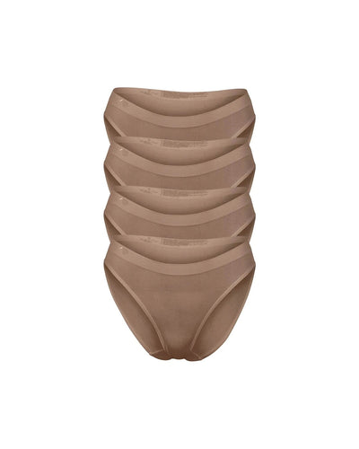 Callie Modal Bikini Brief Underwear 4 Pack - Chestnut