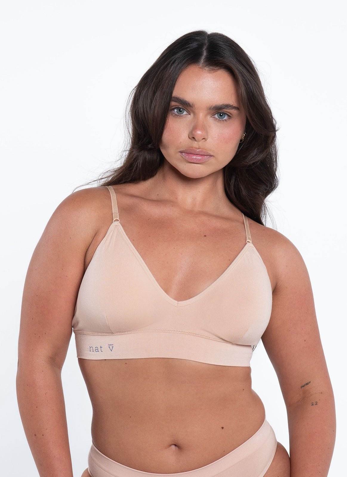 Callie Crop + Cheeky G Sand SetnullIntroducing our Callie Underwear Set! 
Certified 78% Lenzing Modal: Experience the ultimate in eco-friendly comfort.
Buttery Soft Fabric: Feel the difference with