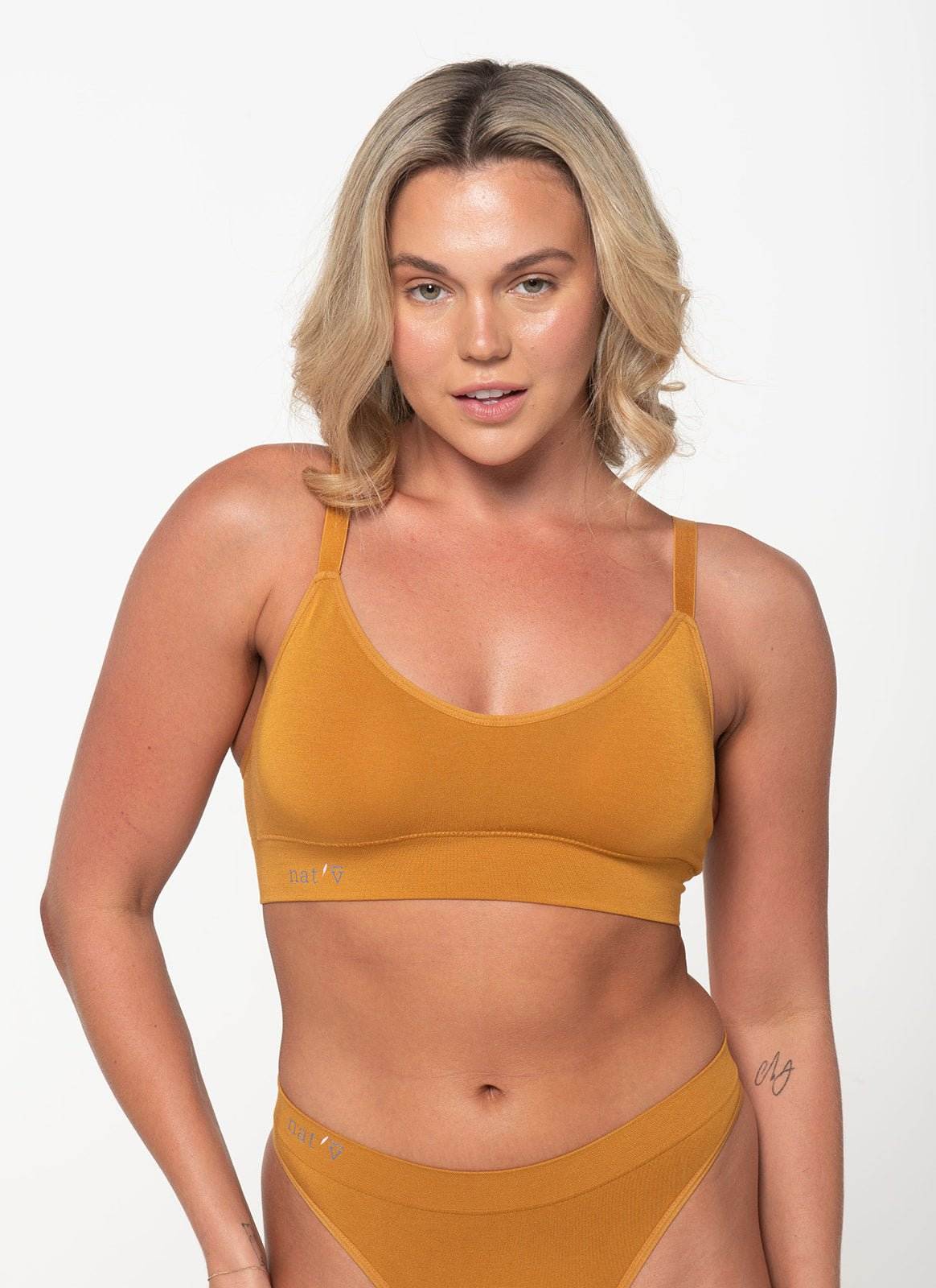 MUSTARD YELLOW BAGH PRINT BRALETTES