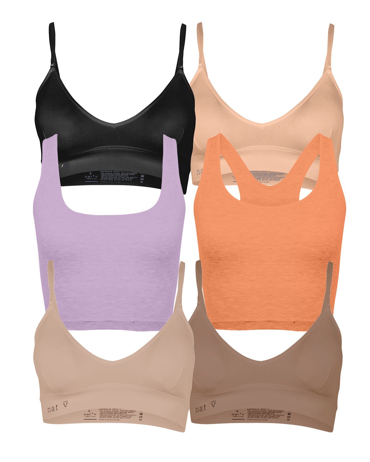 The Mixed 7 Crop Bundle - New Colours - natvbasics.com