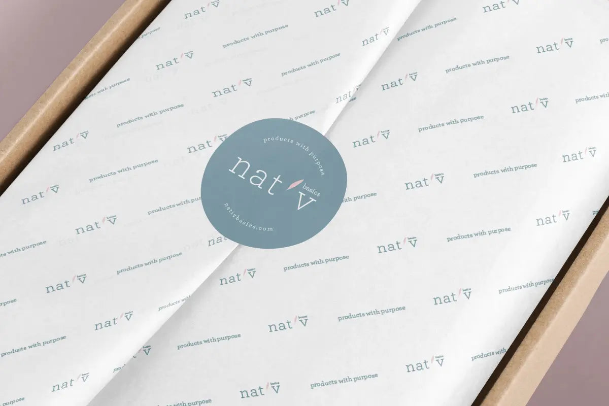 kraft cardboard box with sustainable branded tissue paper and eco-friendly packaging choices