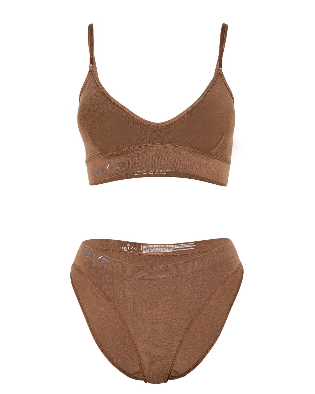 Callie Brief + Callie Crop Bronze