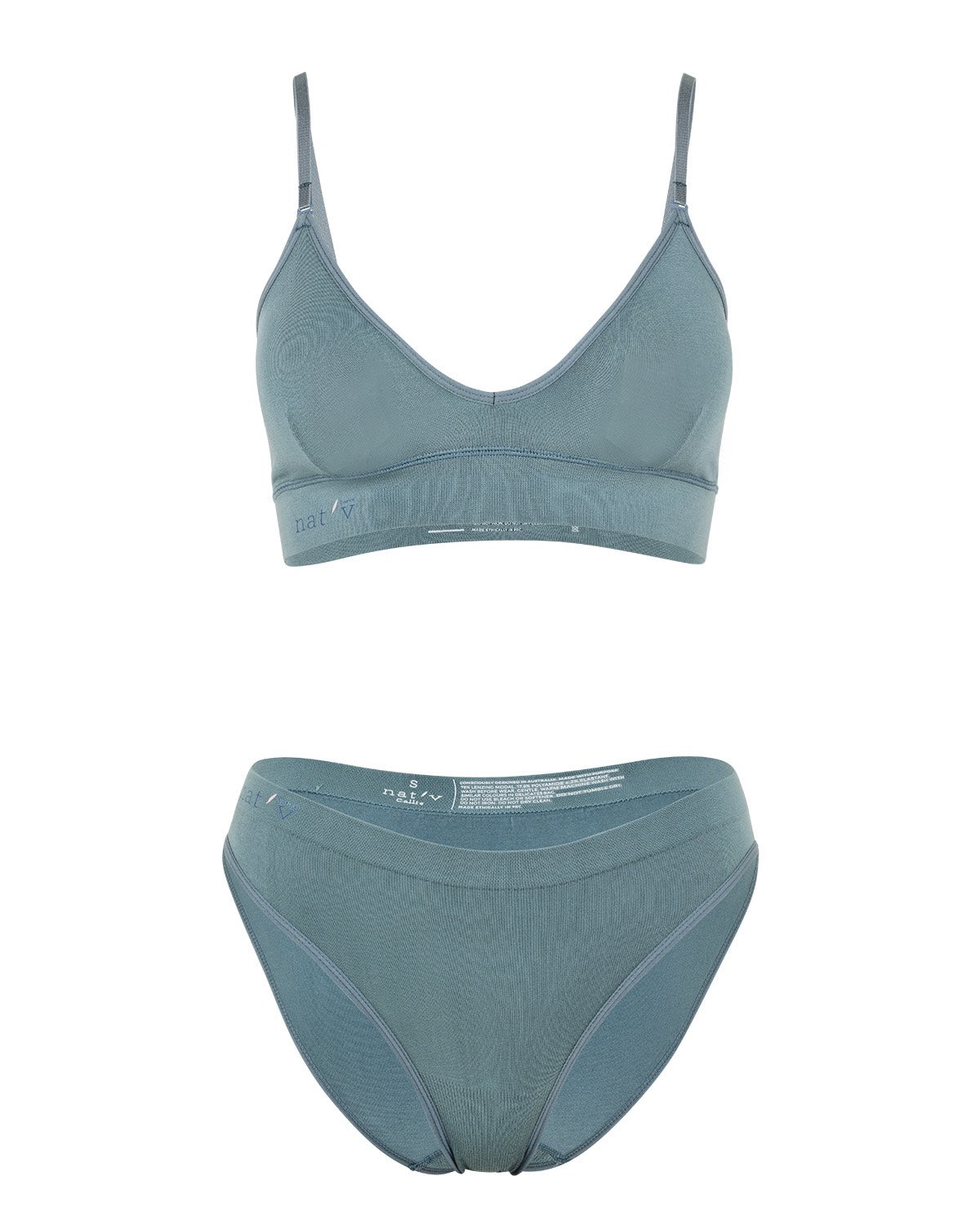 Callie Brief + Callie Crop Blue