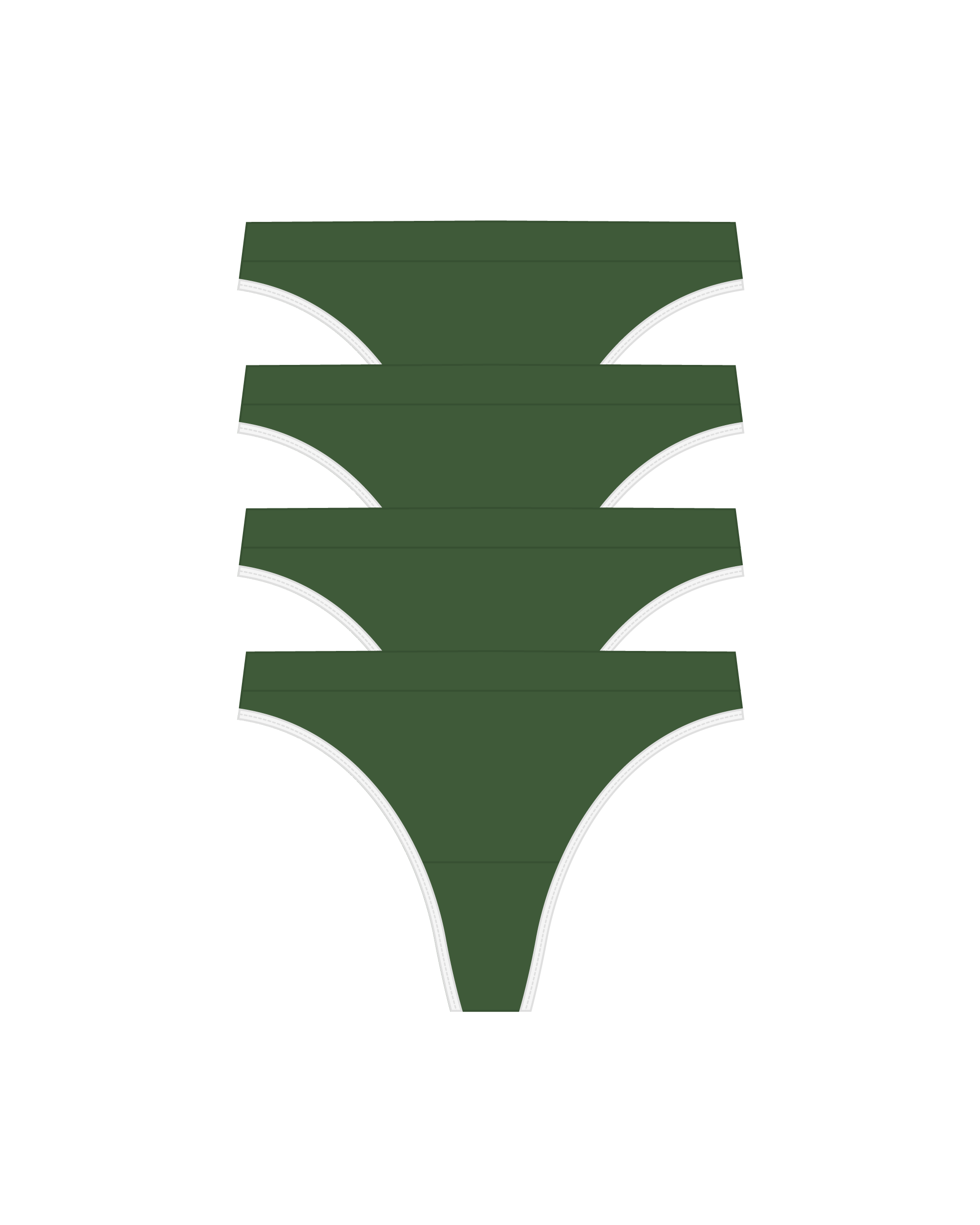 Cheeky G 4 Set - Moss Green nativbasics.com