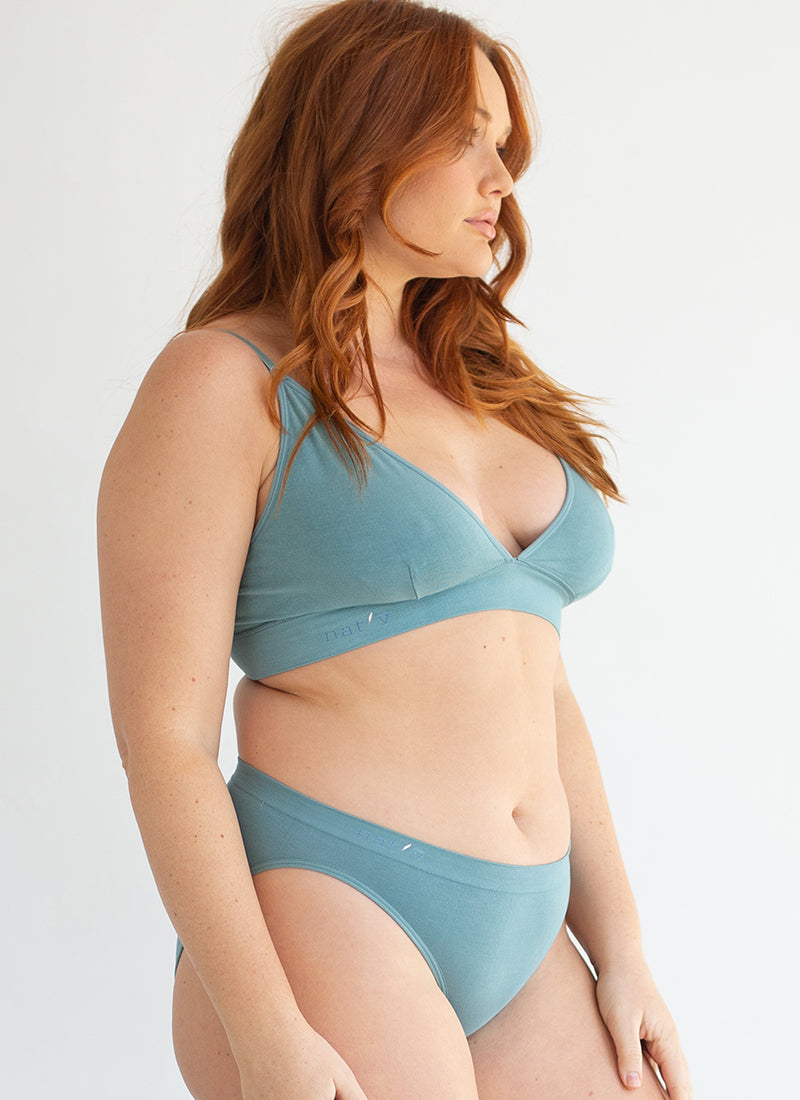 V CROP - BLUE