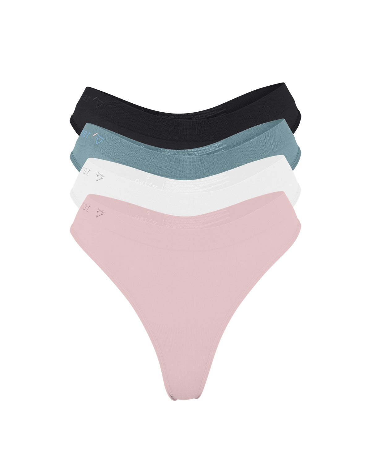 Cheeky G 4 Pack Best Sellers in Black, Blue, White and Blush | Nat'v Basics