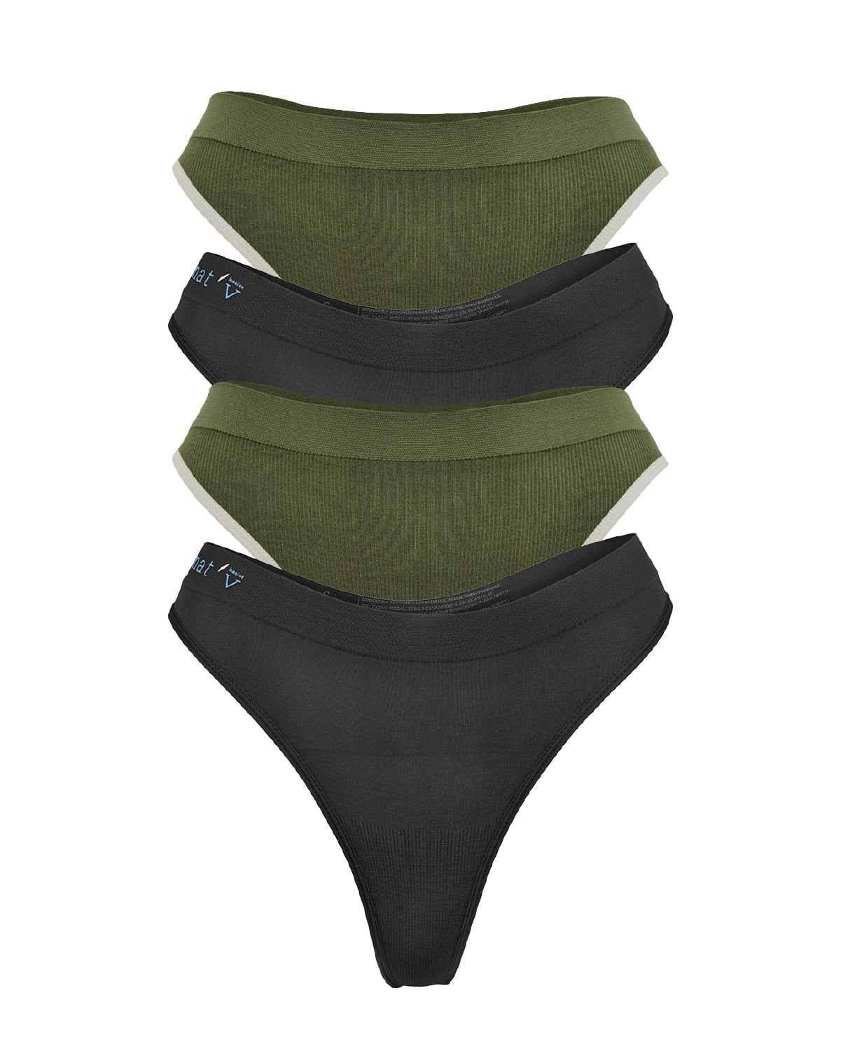 FREE CHEEKY G 4 PACK - MOSS GREEN+BLACK