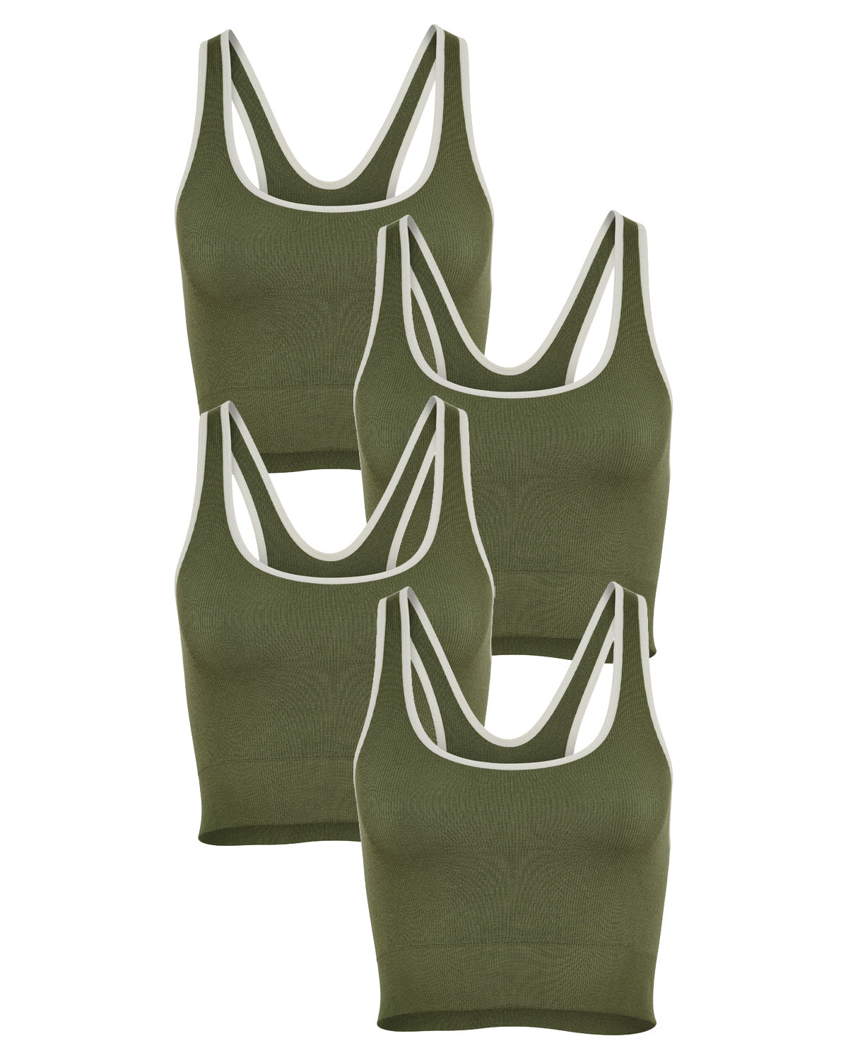 RACER CROP 4 PACK - MOSS GREEN