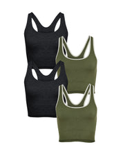 RACER CROP 4 PACK - MOSS GREEN+ BLACK