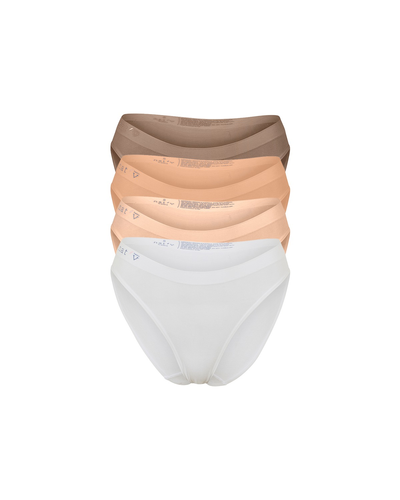 Callie Modal Bikini Brief Underwear 4 Pack - Mixed Light Nudes