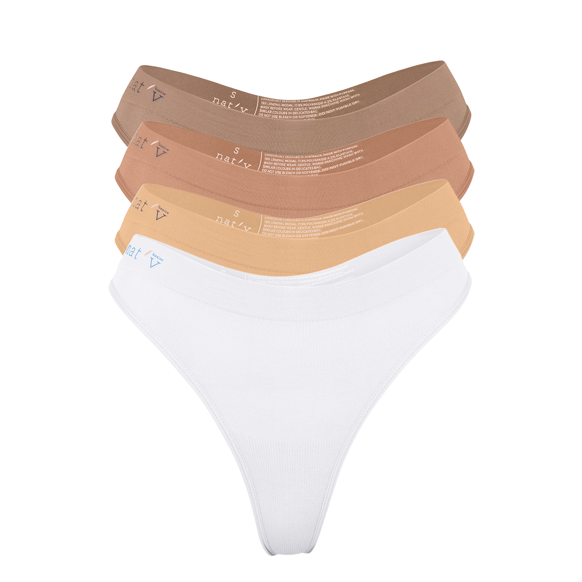 Cheeky G 4 Pack – Light Nudes | Nat'v Basics