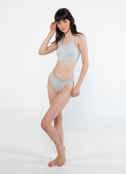 Cheeky G + Racer Crop Marle Grey