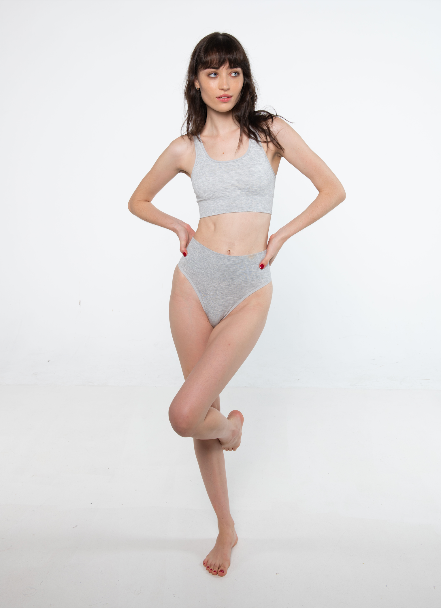 ChiChi G + Racer Crop Marle Grey