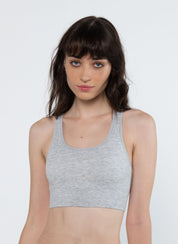 Cheeky G + Racer Crop Marle Grey