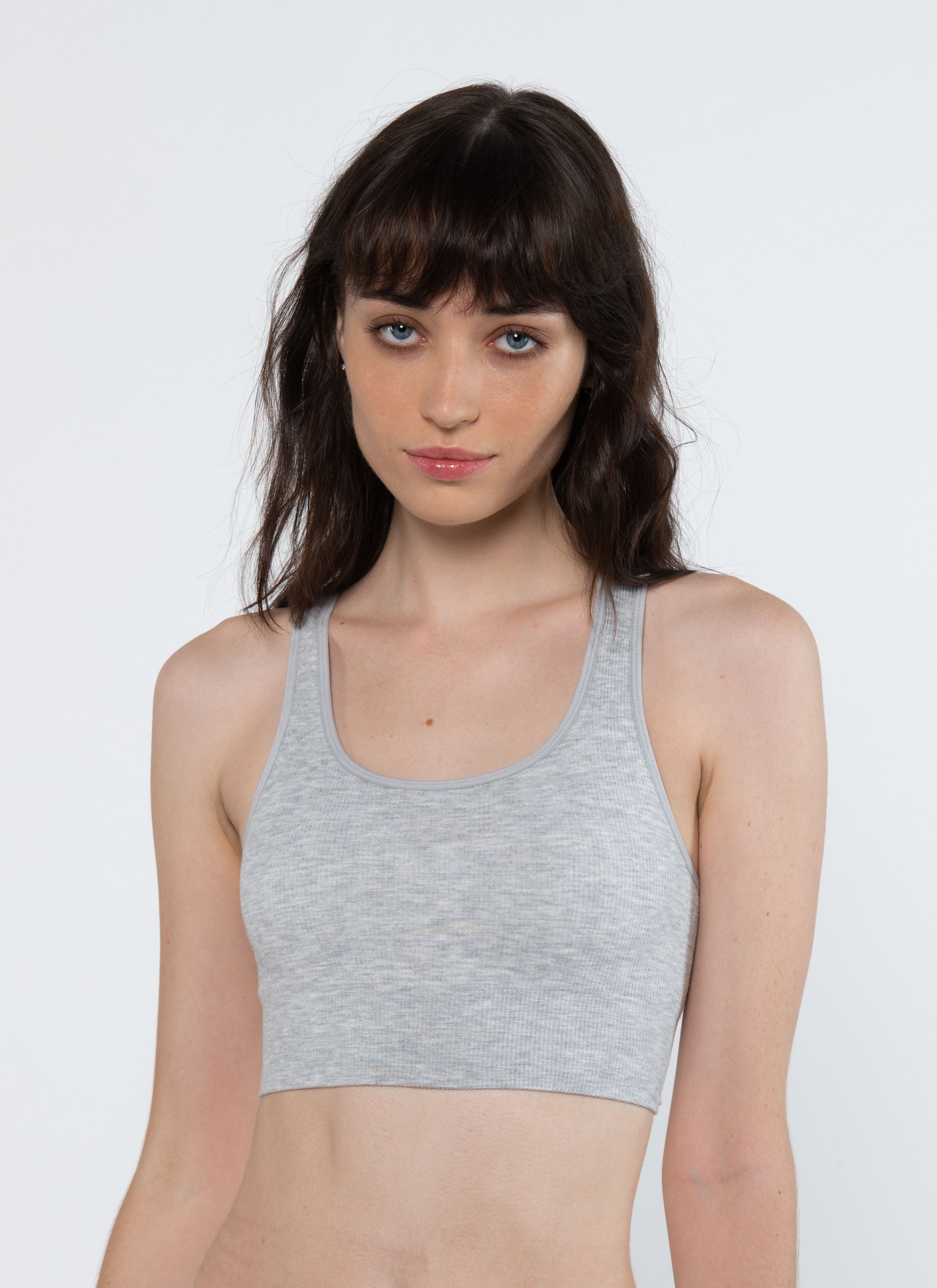 Cheeky G + Racer Crop Marle Grey