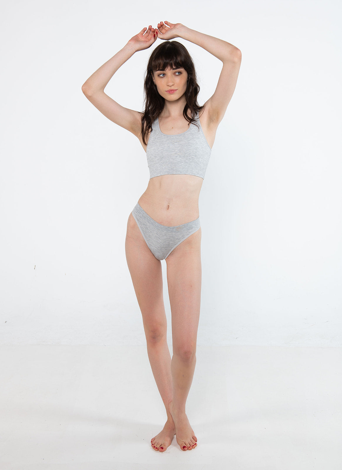 Racer Crop Marle Grey