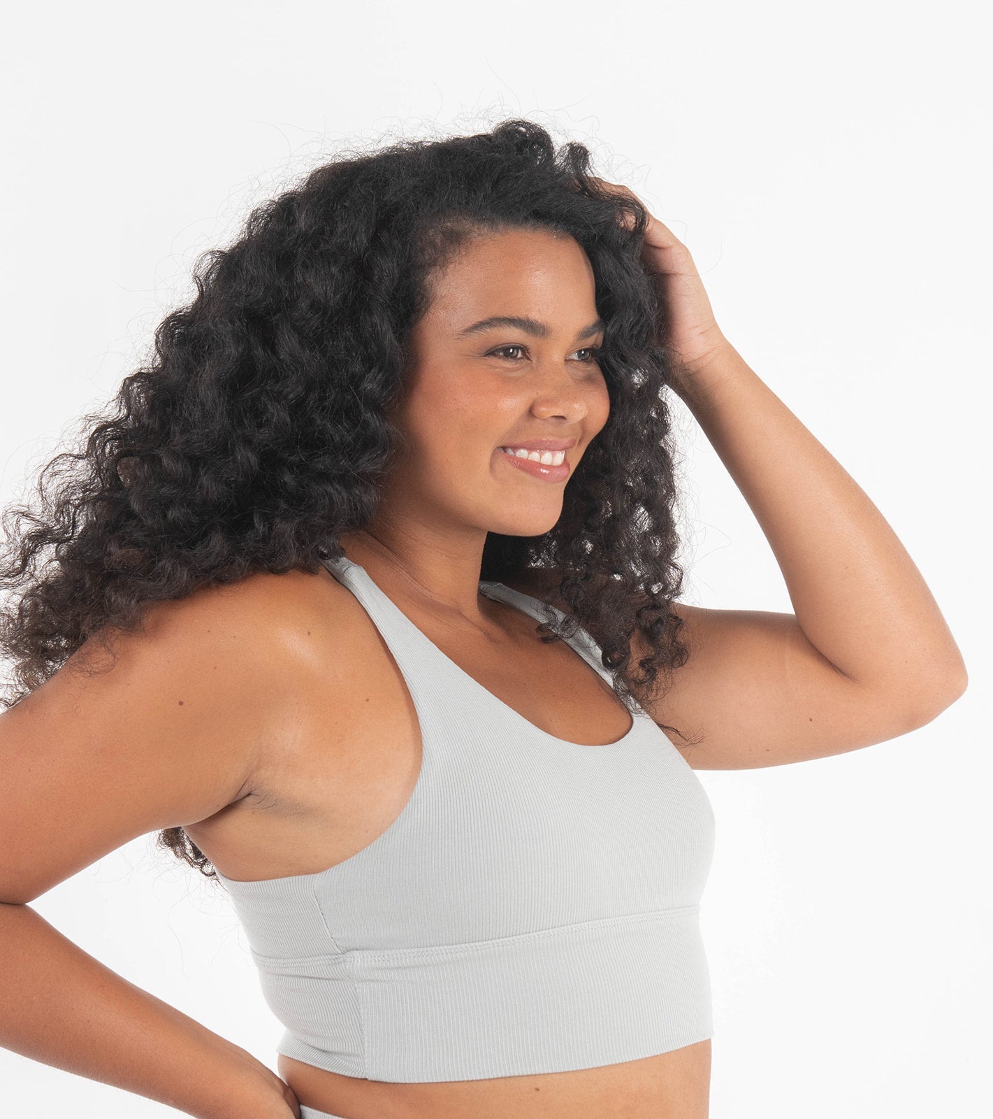 ChiChi Crop Modal Ribbed Racerback Bralette - Sage
