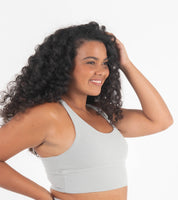 ChiChi Crop Modal Ribbed Racerback Bralette - Sage