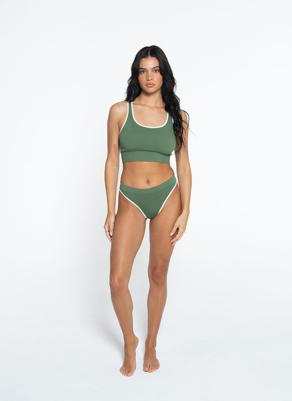 Racer Crop 4 Set - Moss Green natvbasics.com