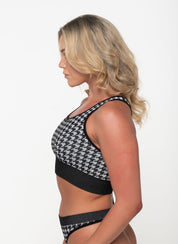 PowerPlay Racer Crop - Houndstooth