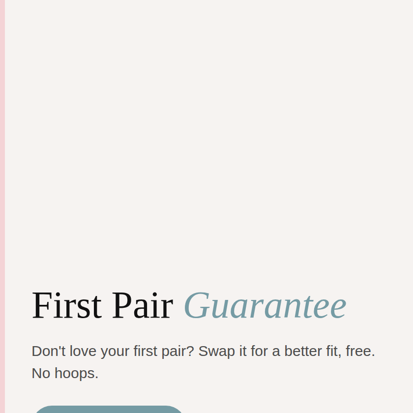First Pair Guarantee - mega menu tile