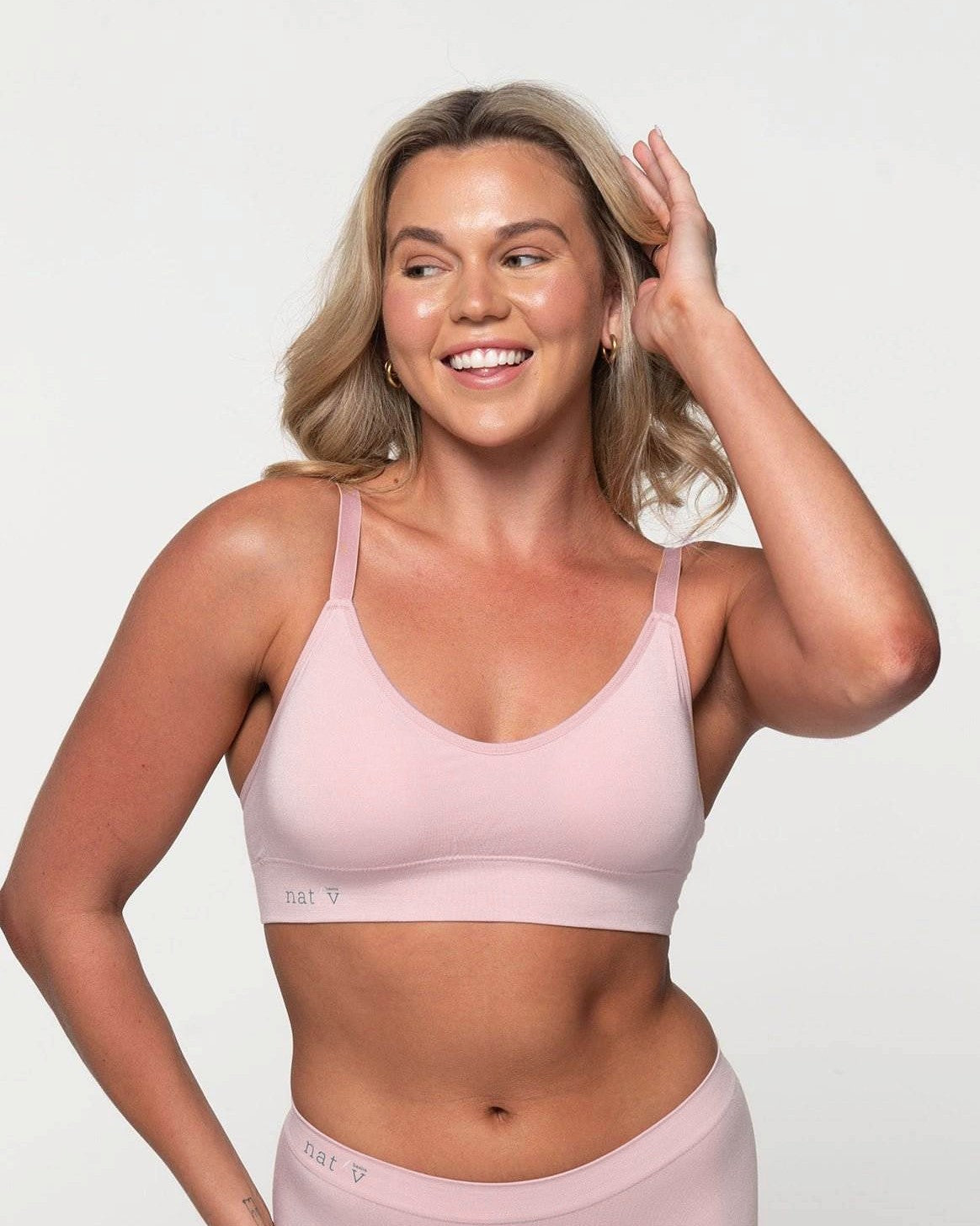 Everyday Crop Modal Wire-Free Bralette - Blush