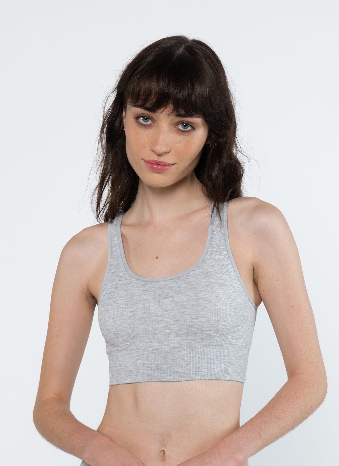 Racer Crop Marle Grey - natvbasics.com