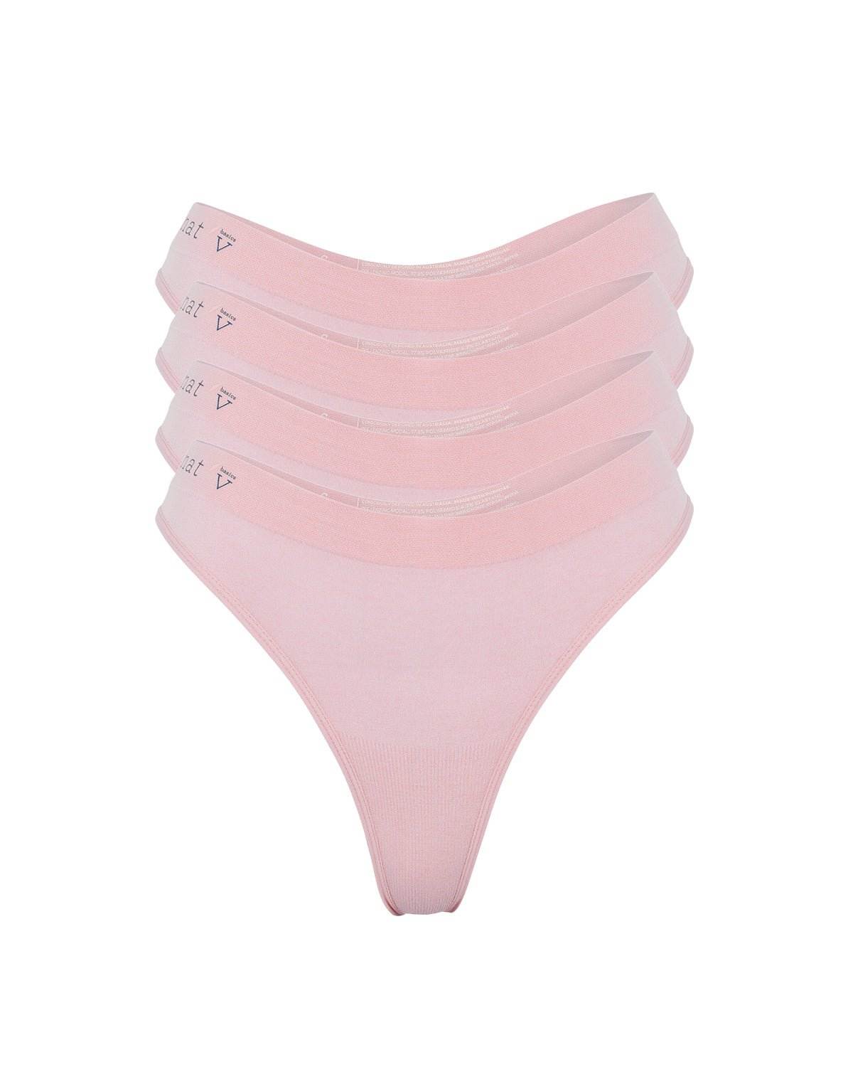 Cheeky Modal G-String Underwear 4 Pack - Blush